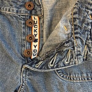 Lucky Brand Blue Washed Denim Button-Fly Jeans
